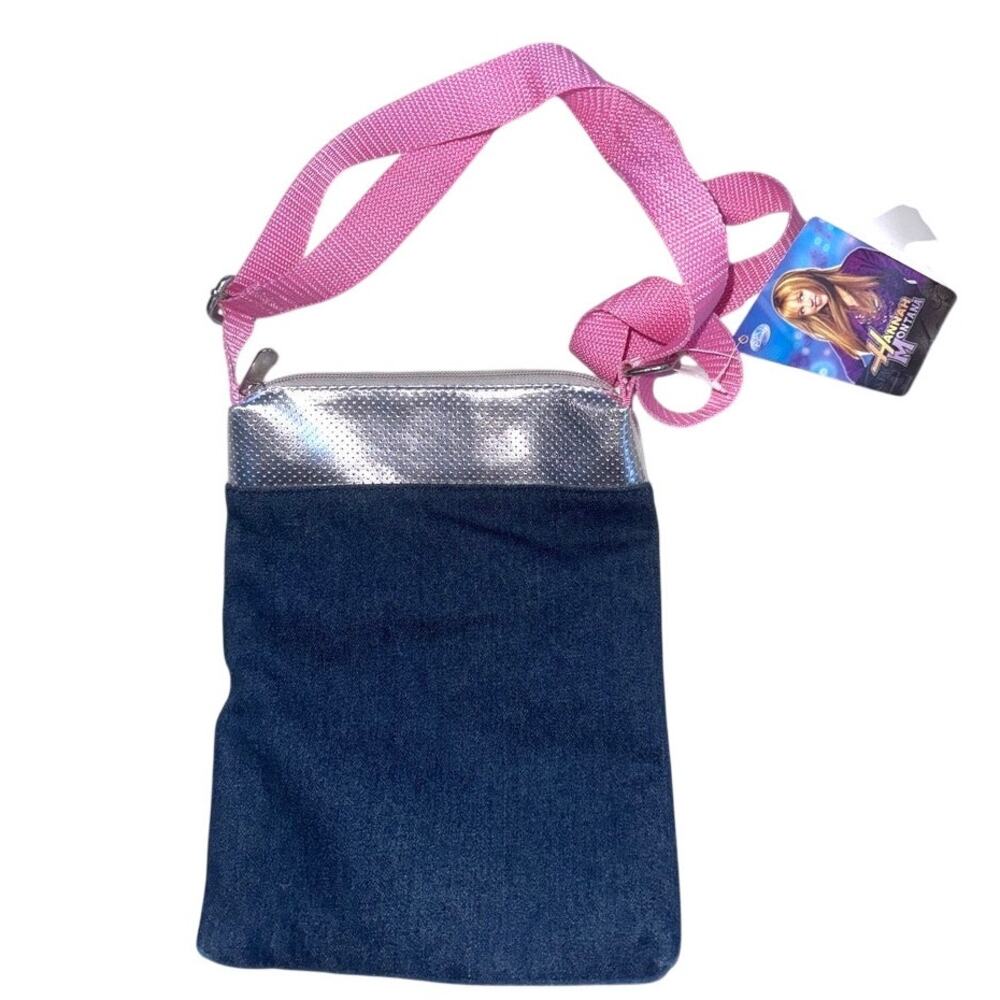 Vintage Hannah Montana Miley Cyrus Denim Pop Star Tote Bag Purse NEW WITH TAG - Picture 3 of 8